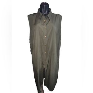 True Destiny Olive Green Sleeveless Top Size 2X